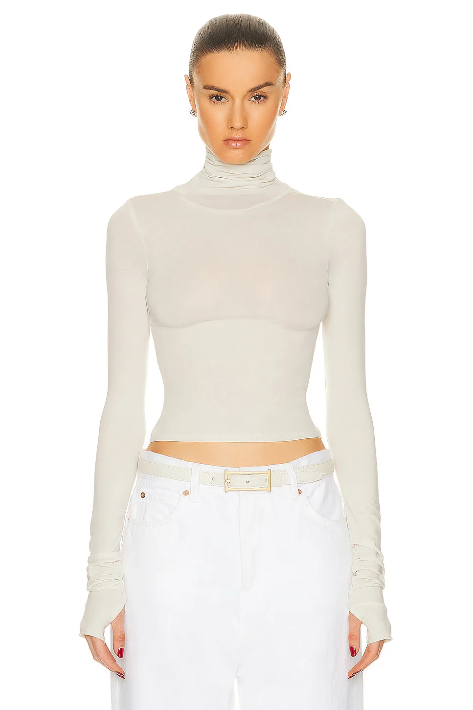 Jersey Long Sleeve Turtleneck by Helsa
