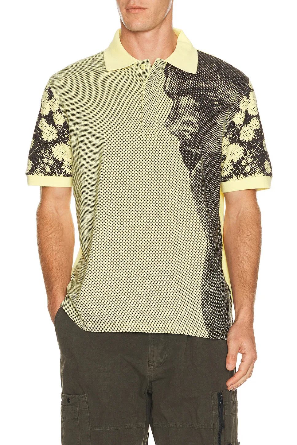 Man with Daisies Short Sleeve Polo by JW Anderson