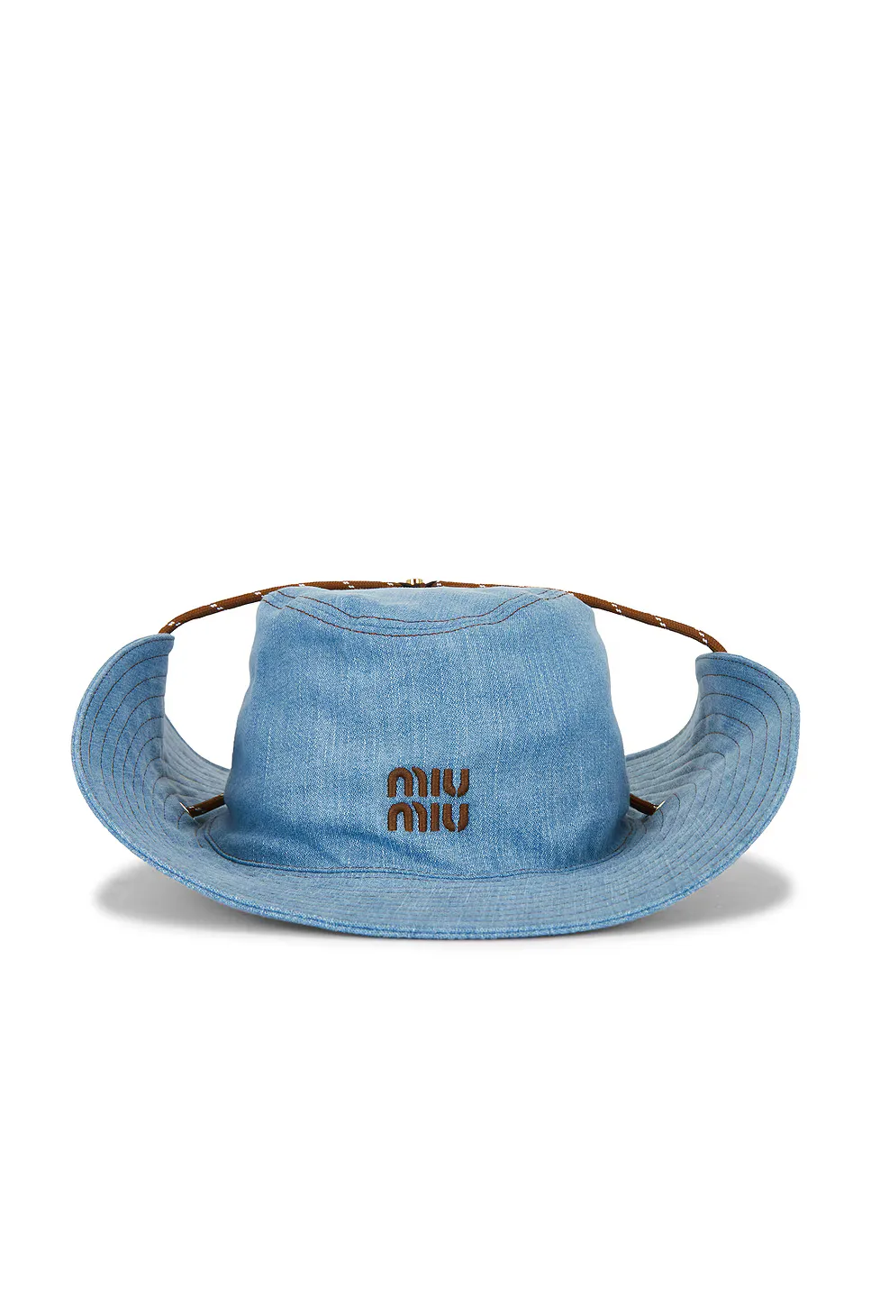 Denim Cowboy Hat by Miu Miu
