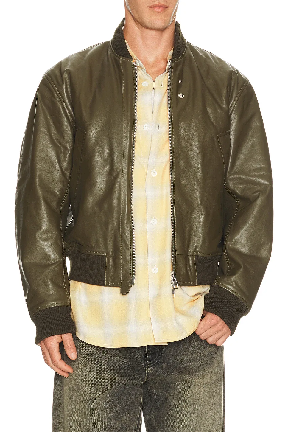 Leather Flight Jacket by Sunflower
