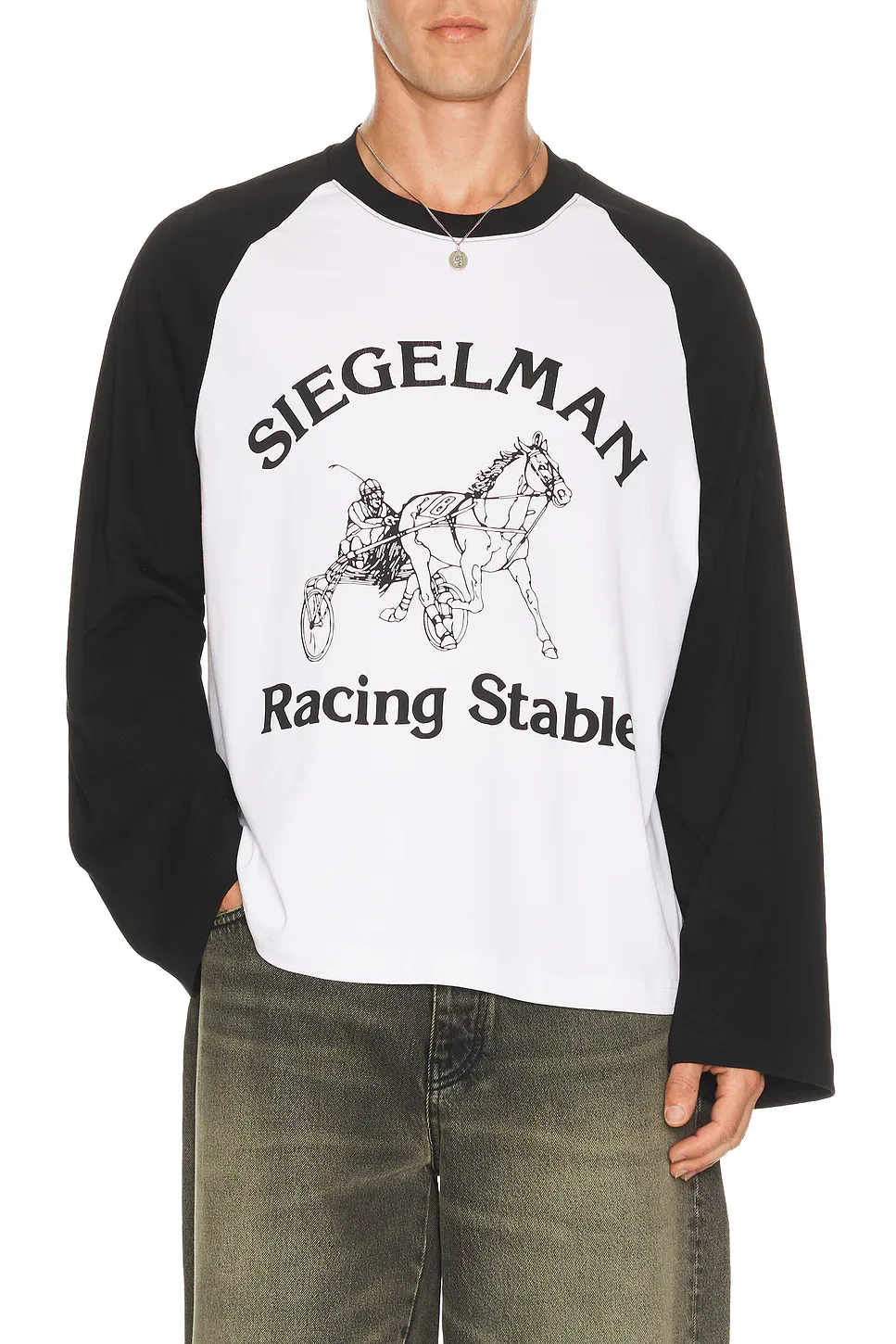 Raglan Stable Long Sleeve Racing Tee by Siegelman Stable