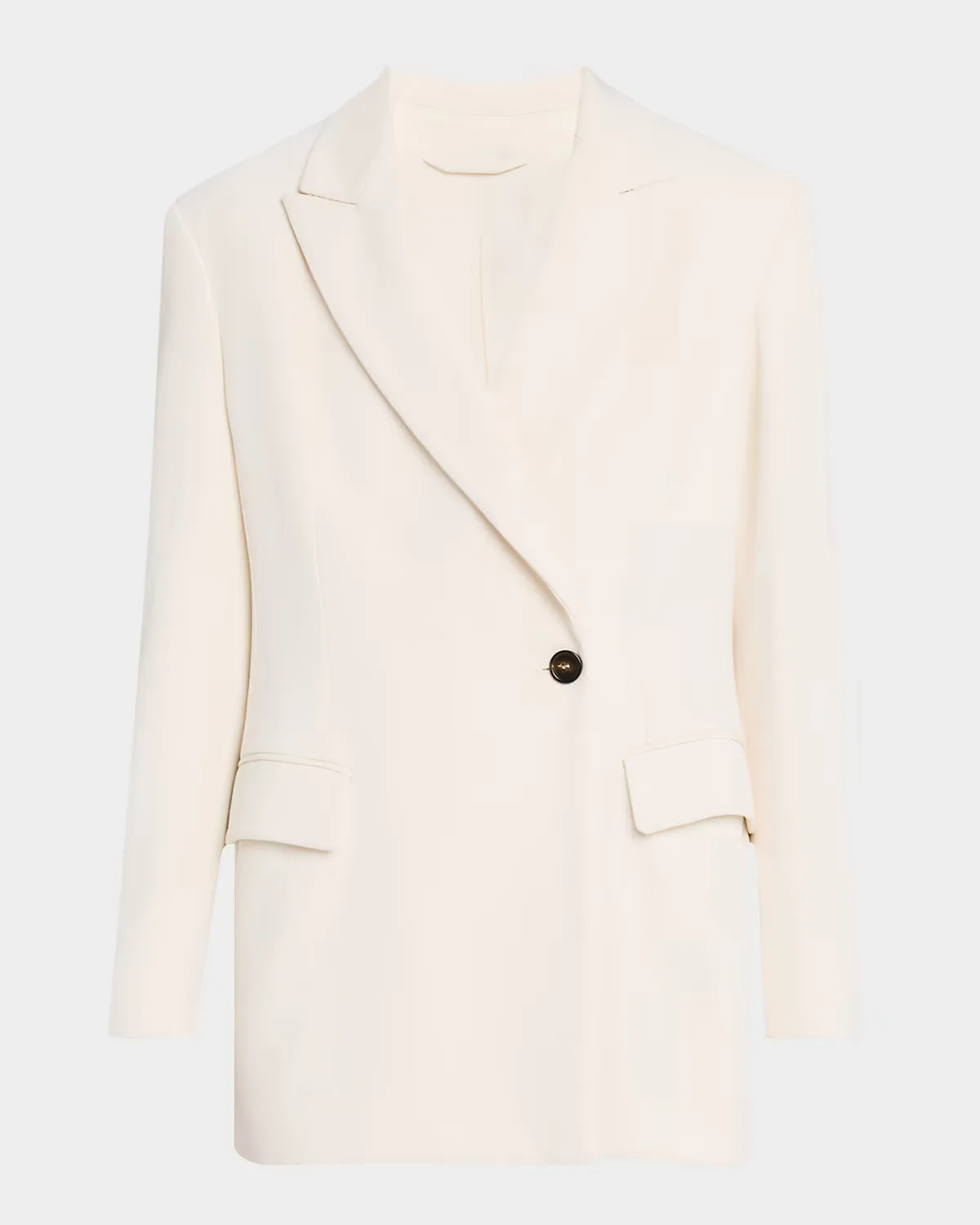 Diagonal Button-Front Viscose Blazer by Brunello Cucinelli