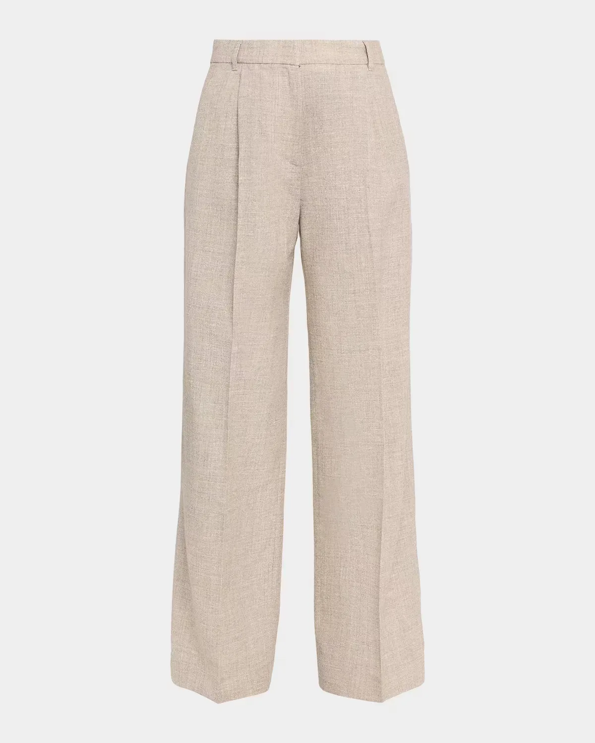 Tailored Straight-Leg Wool-Linen Trousers by Akyn Studio