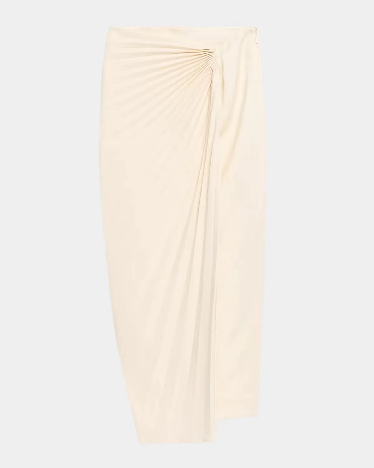 Pleated Cady Wrap Midi Skirt by Roberto Cavalli