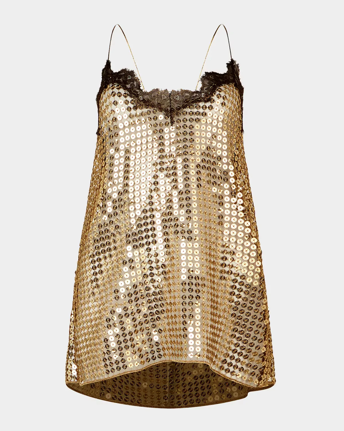 Sequined Fishnet Cami Top by Roberto Cavalli