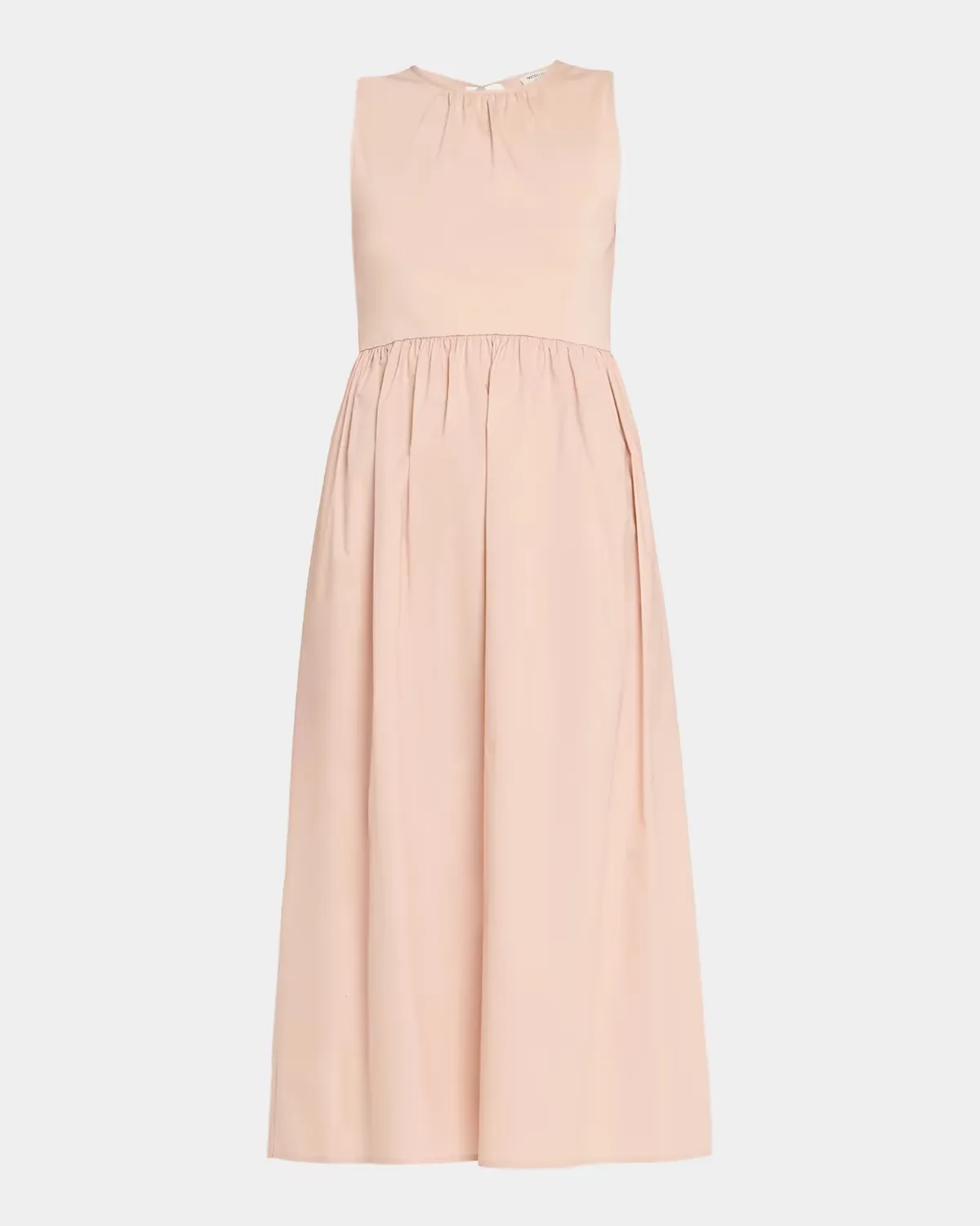 Ruched Jersey & Poplin Midi Dress by Max Mara