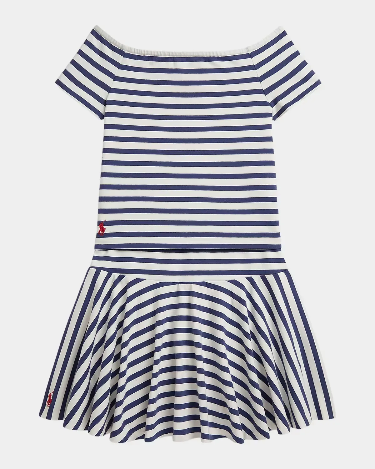 Striped Cotton Jersey Top & Skort Set by Polo Ralph Lauren