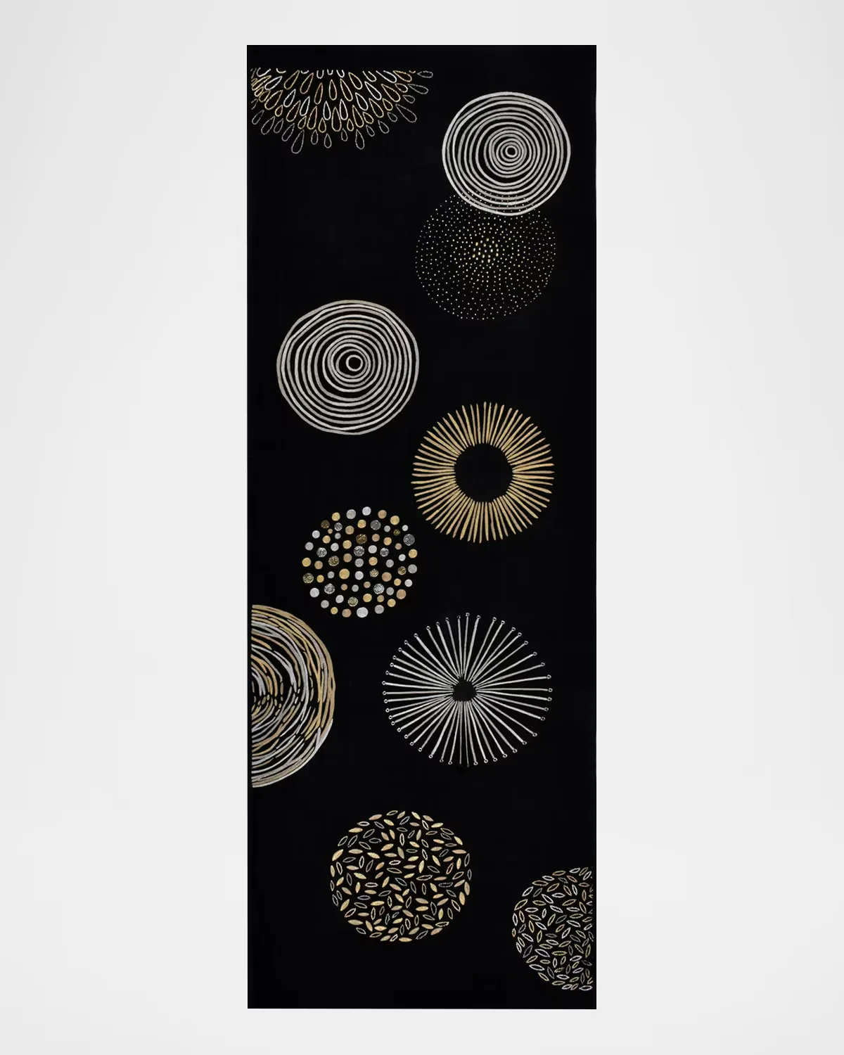Circle Embellished Merino Wool Scarf by Janavi India