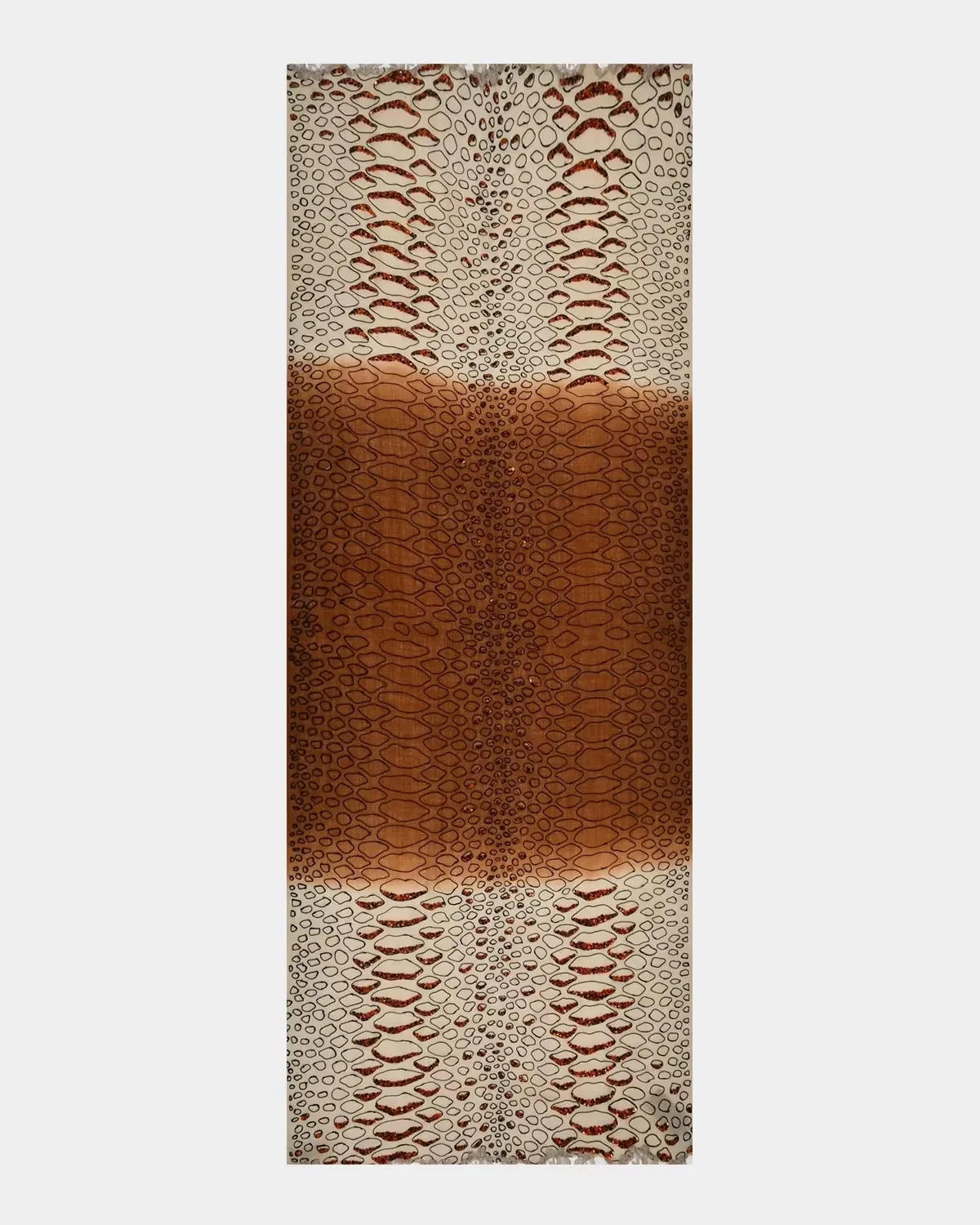 Animal Pattern Merino Wool Scarf by Janavi India