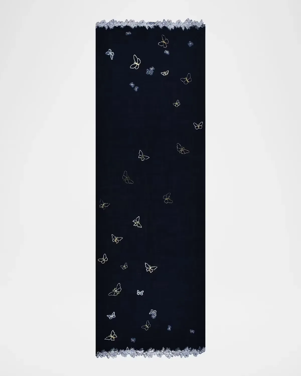 Midnight Flutter Cashmere Scarf by Janavi India