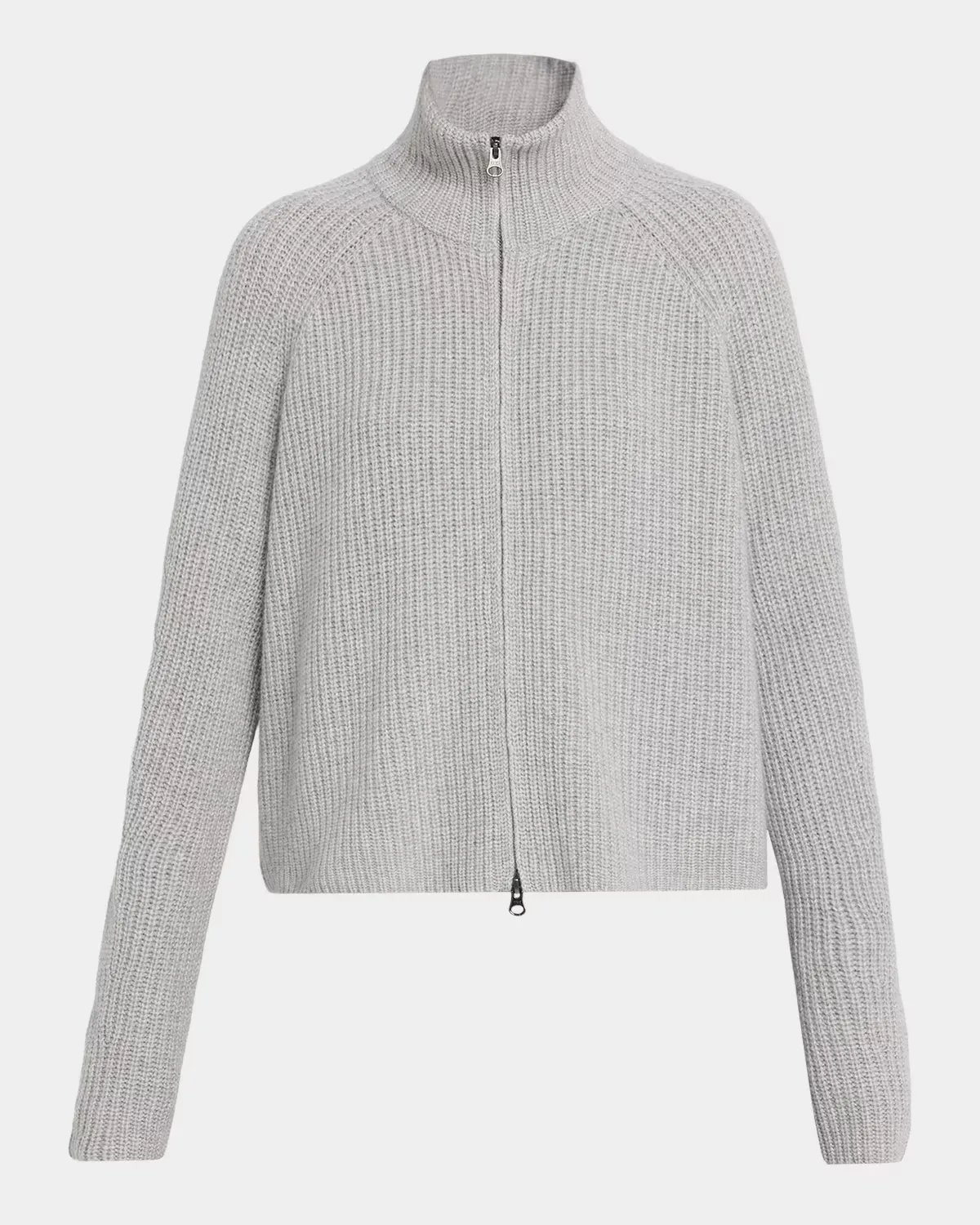 Sadie Cashmere Rib Zip Cardigan by Lisa Yang