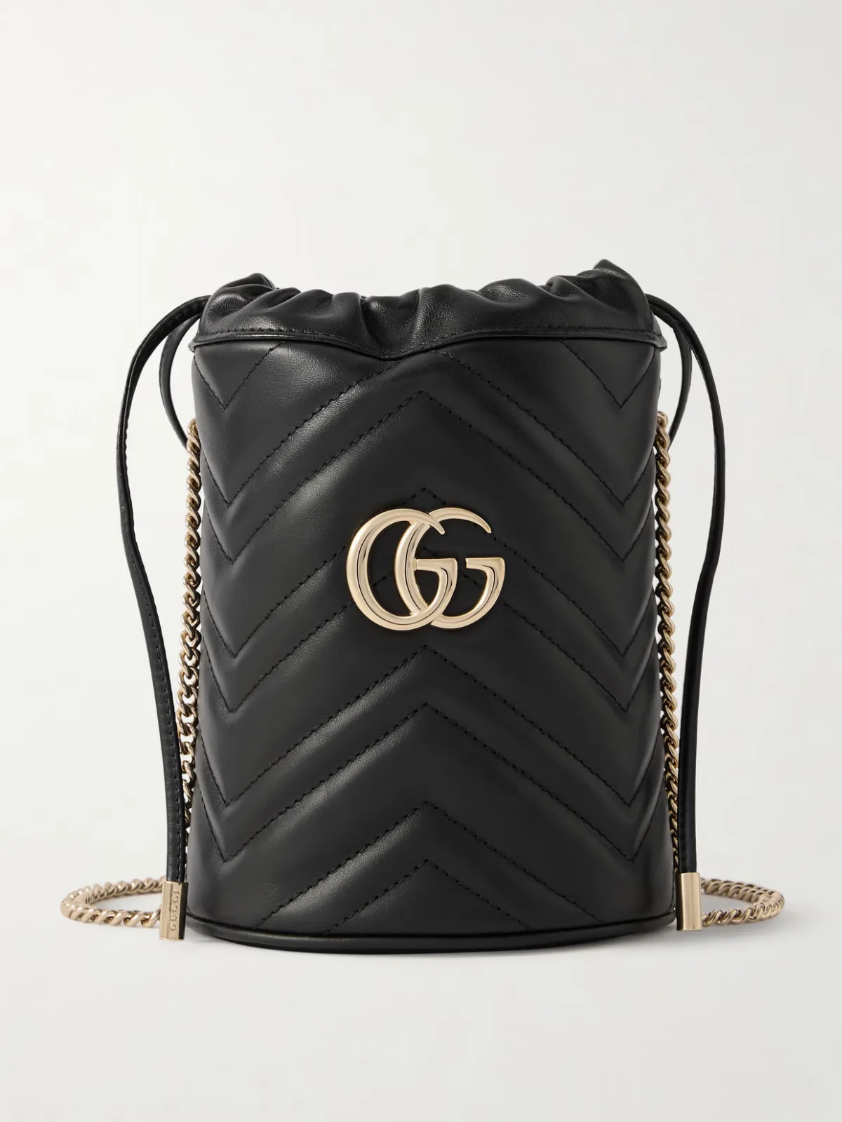 - Gg Marmont Mini Matelassé Leather Bucket Bag -