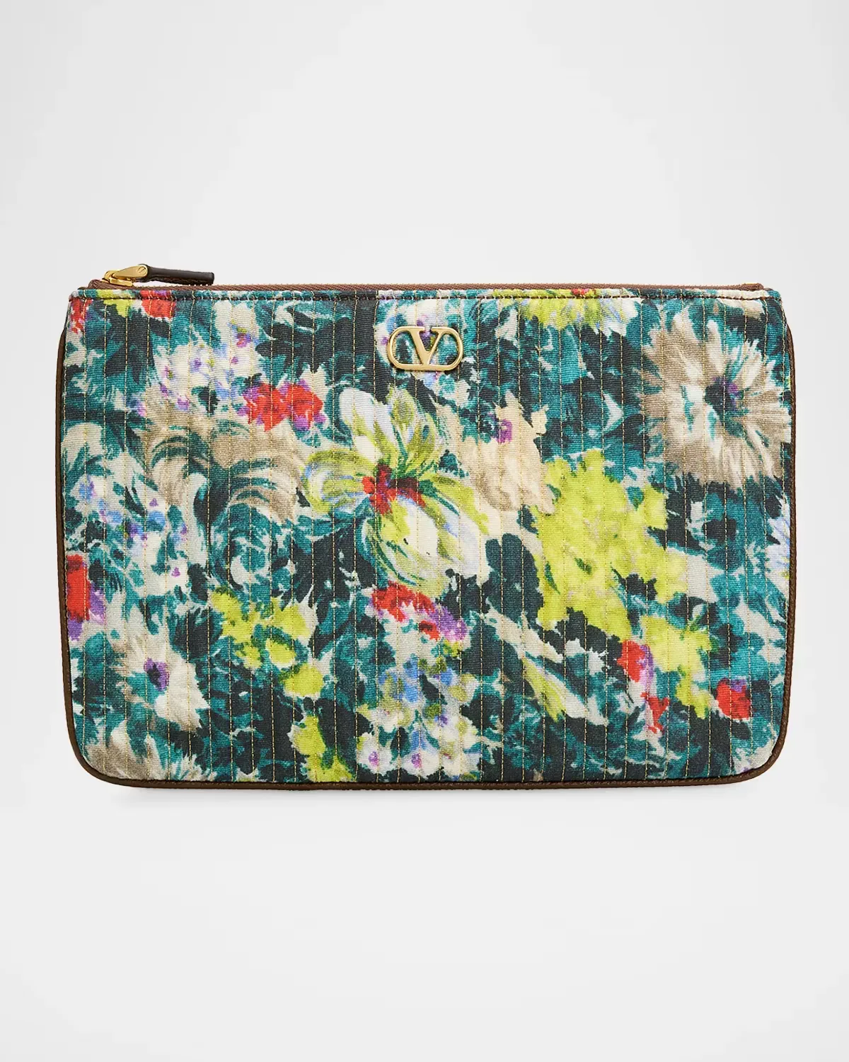 Vlogo Floral Jacquard Pouch Bag by Valentino Garavani