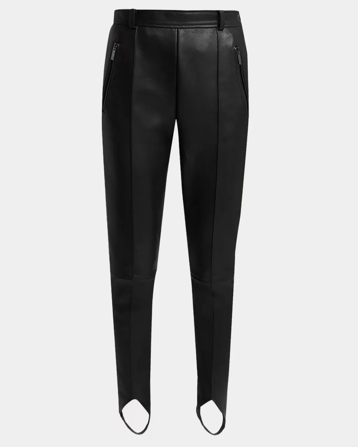 Leather Slim-Leg Stirrup Leggings
