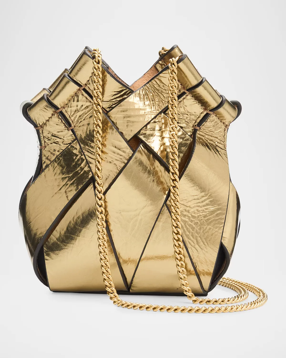 Charlotte Mini Metallic Leather Crossbody Bag