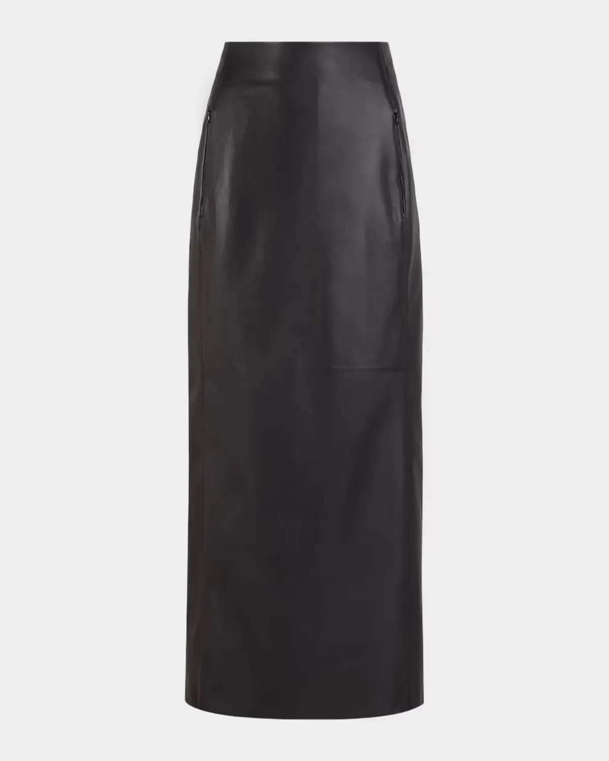 Soft Lambskin Leather Maxi Pencil Skirt by ALAA