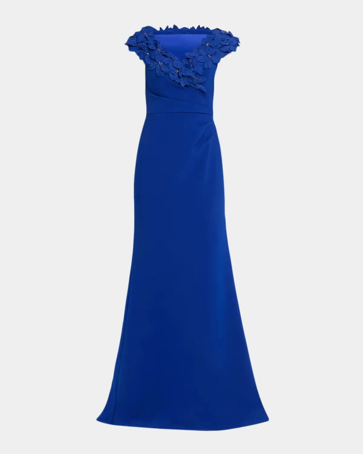 Crepe Off-The-Shoulder Gown by Teri Jon
