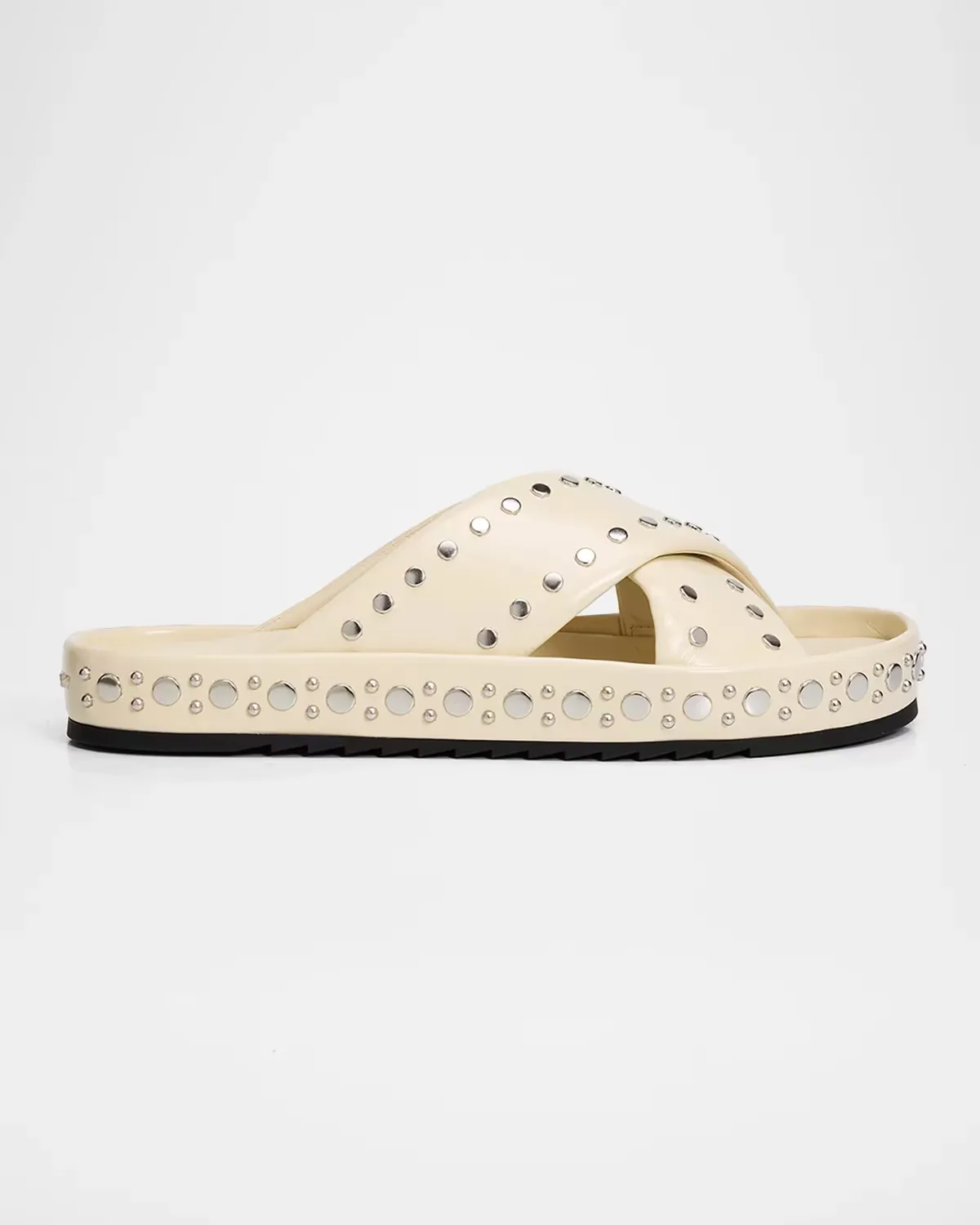 Studded Crisscross Slides by FENDI