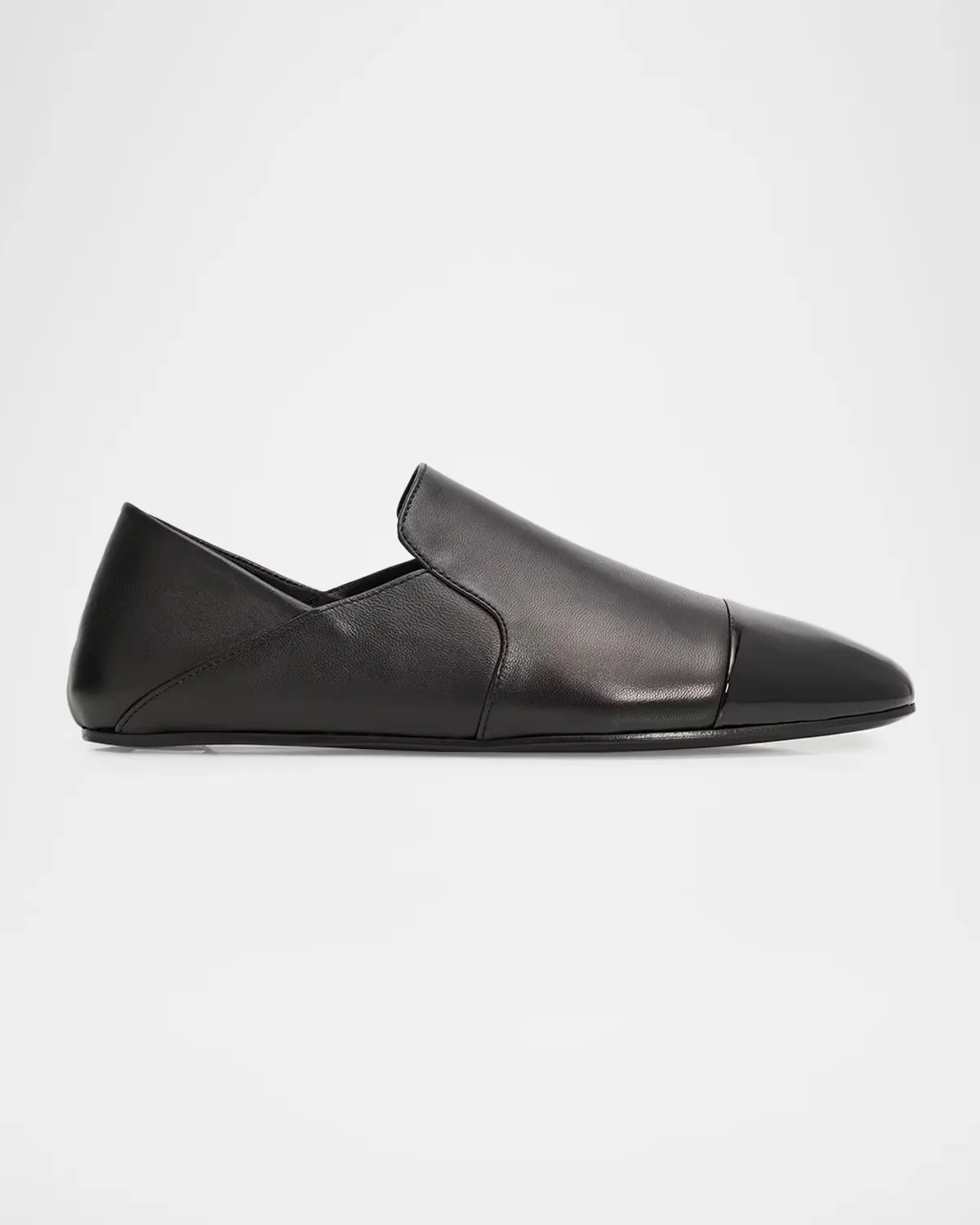 Leather Cap-Toe Loafers by Lanvin