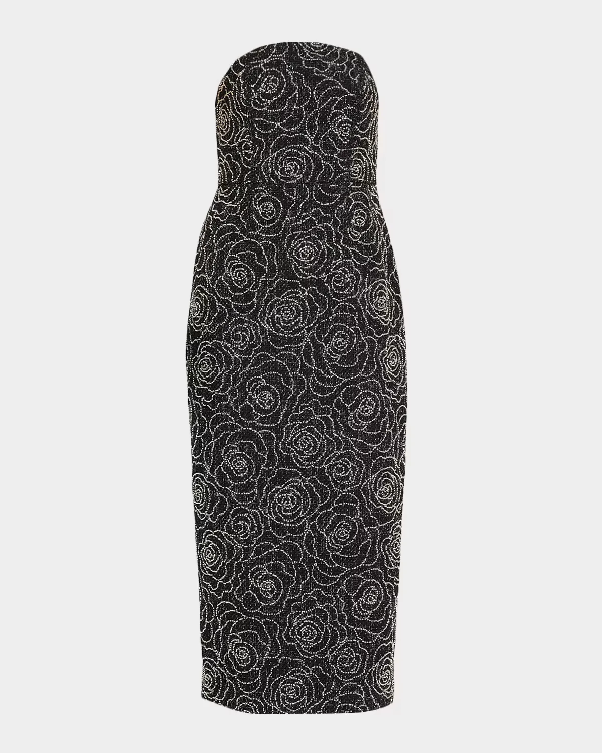 Kait Floral Beaded Column Midi Dress by Milly