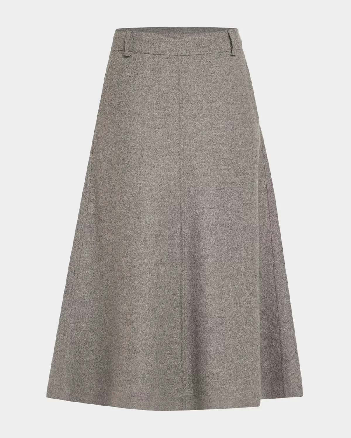 Cashmere and Wool A-Line Midi Skirt by Brunello Cucinelli