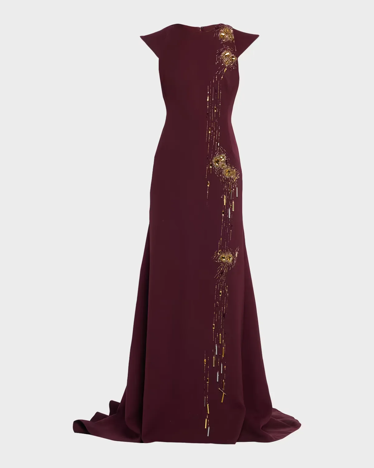 Crystal Embellished Cady Trumpet Gown by Bibhu Mohapatra