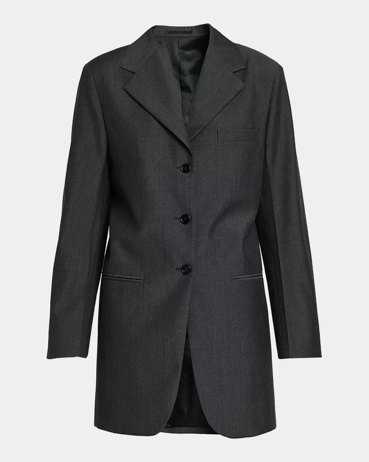 Fil-a-Fil Wool Long Jacket by Jil Sander