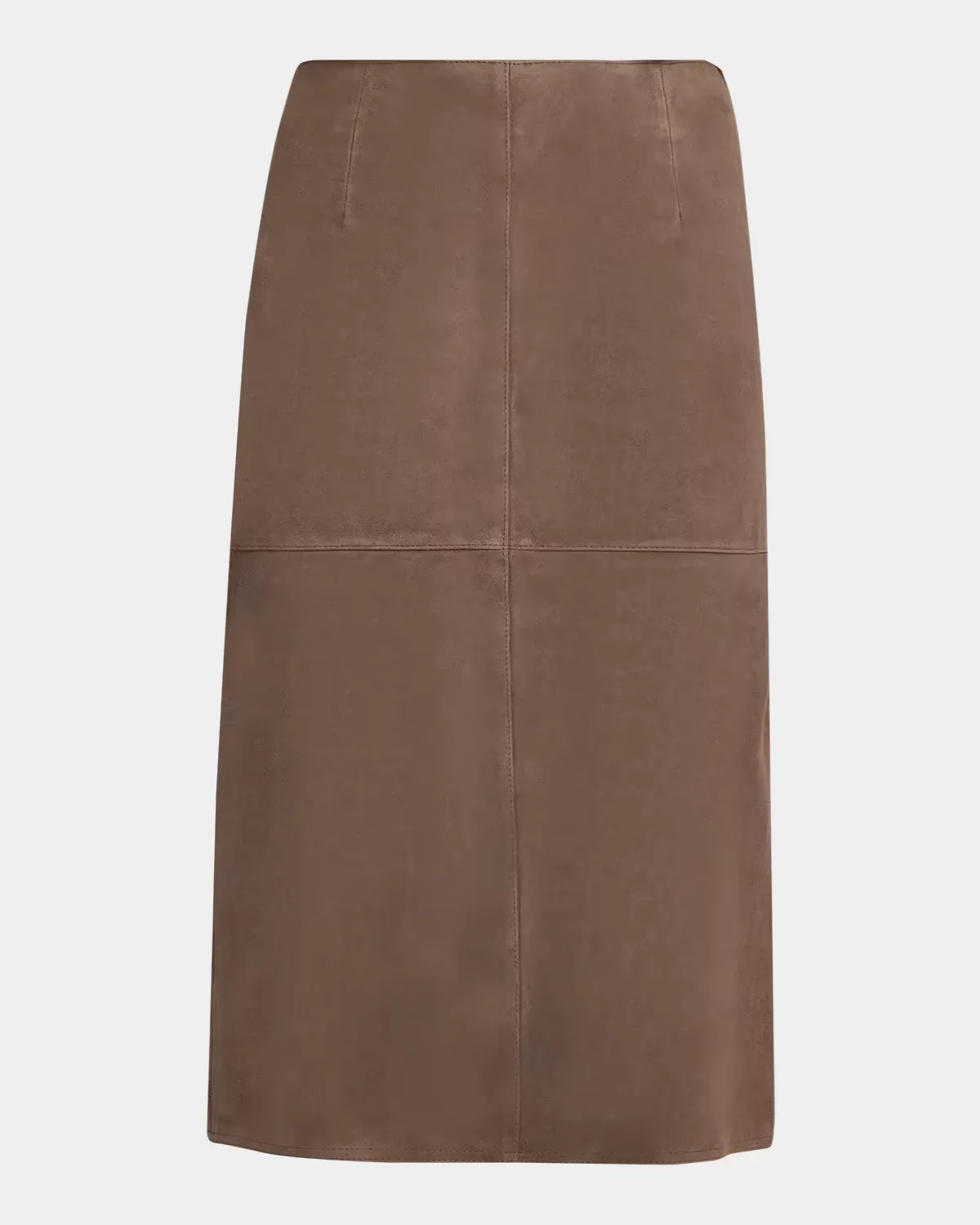 Straight Suede Midi Skirt by Max Mara