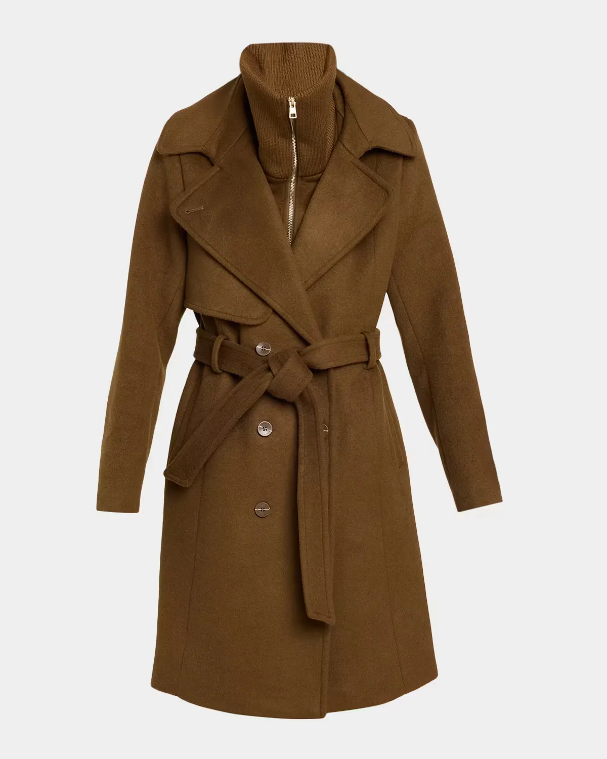 Fabianne-C Semi-Fitted Classic Wool Coat by Soia & Kyo