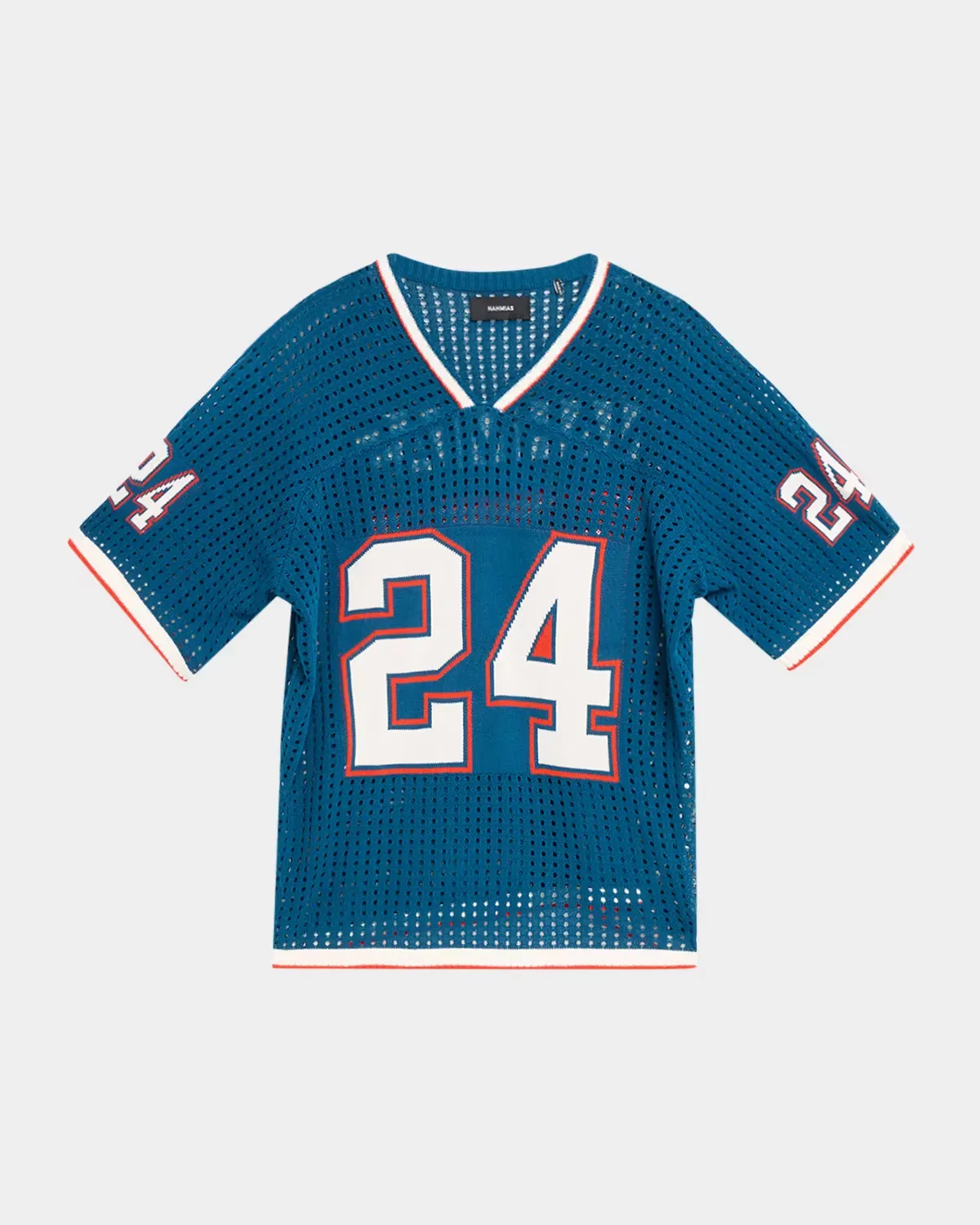 24 V-Neck Knit Jersey Top by NAHMIAS