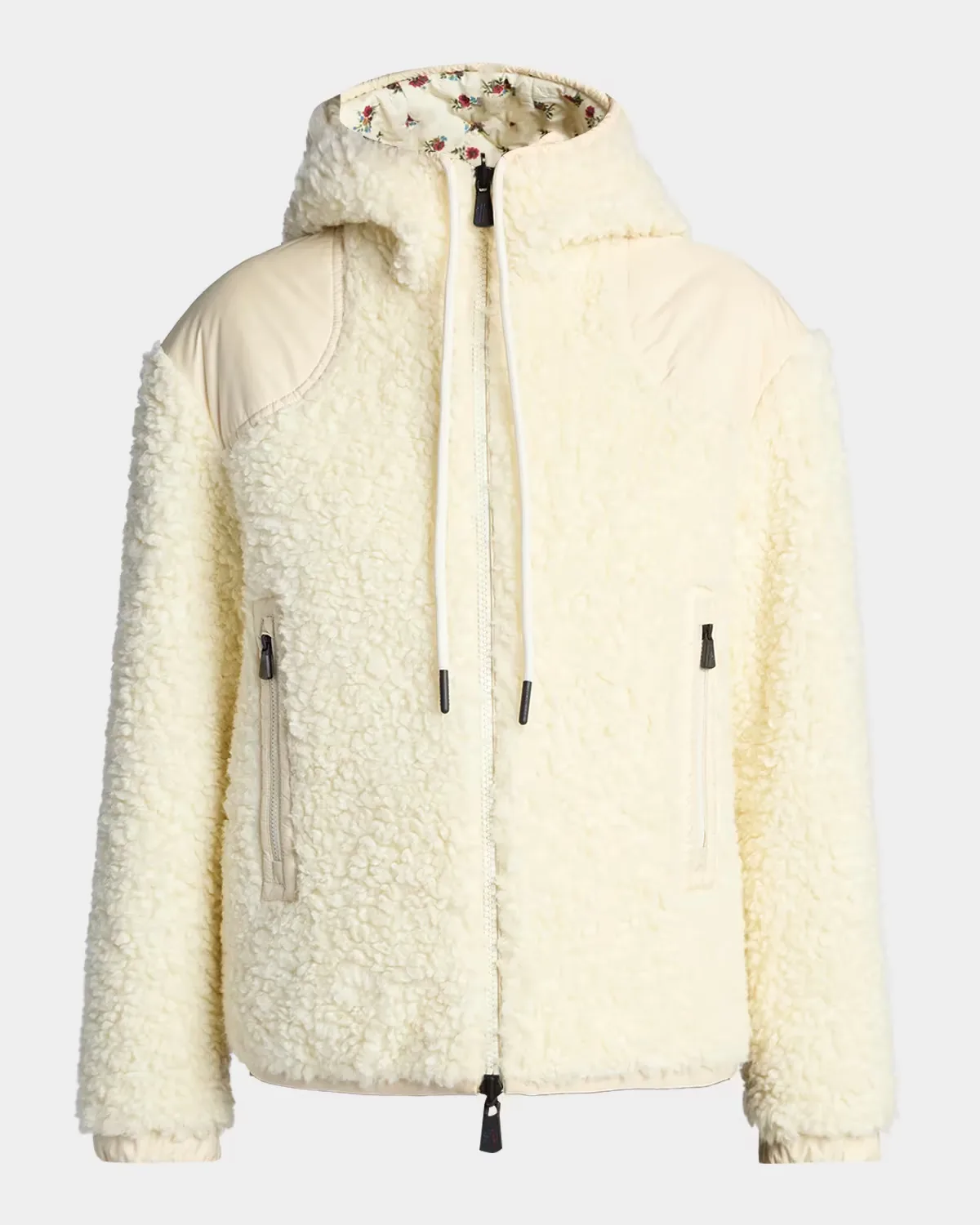 Reversible Padded Teddy Zip-Up Hoodie by Moncler