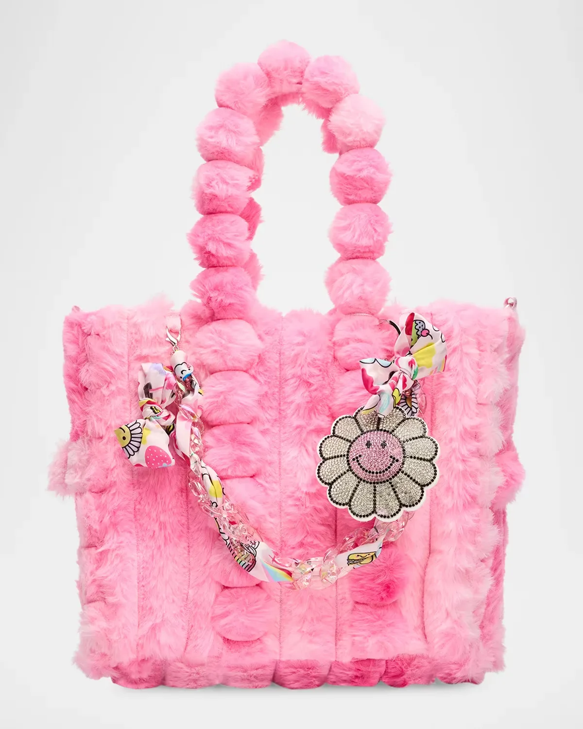 Embellished Faux-Fur Tote Bag by Bari Lynn