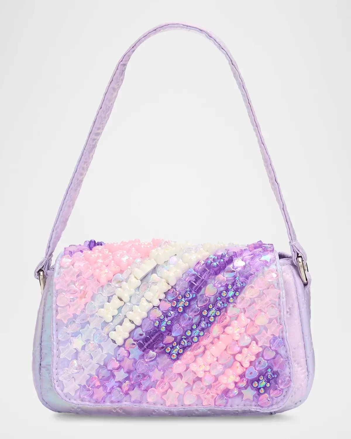 Charm-Embellished Quilted Shoulder Bag by Bari Lynn