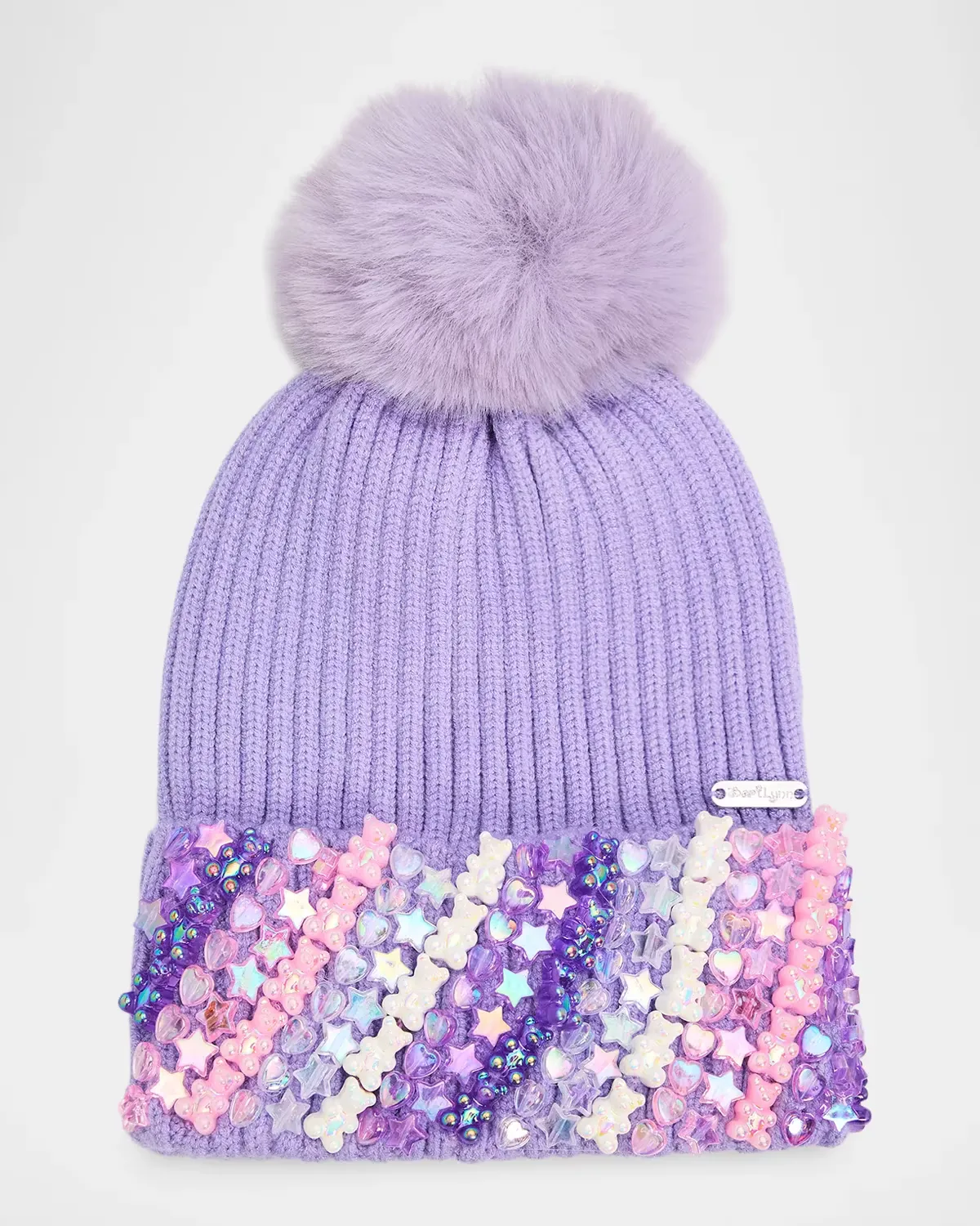 Charm Beanie with Pom-Pom by Bari Lynn