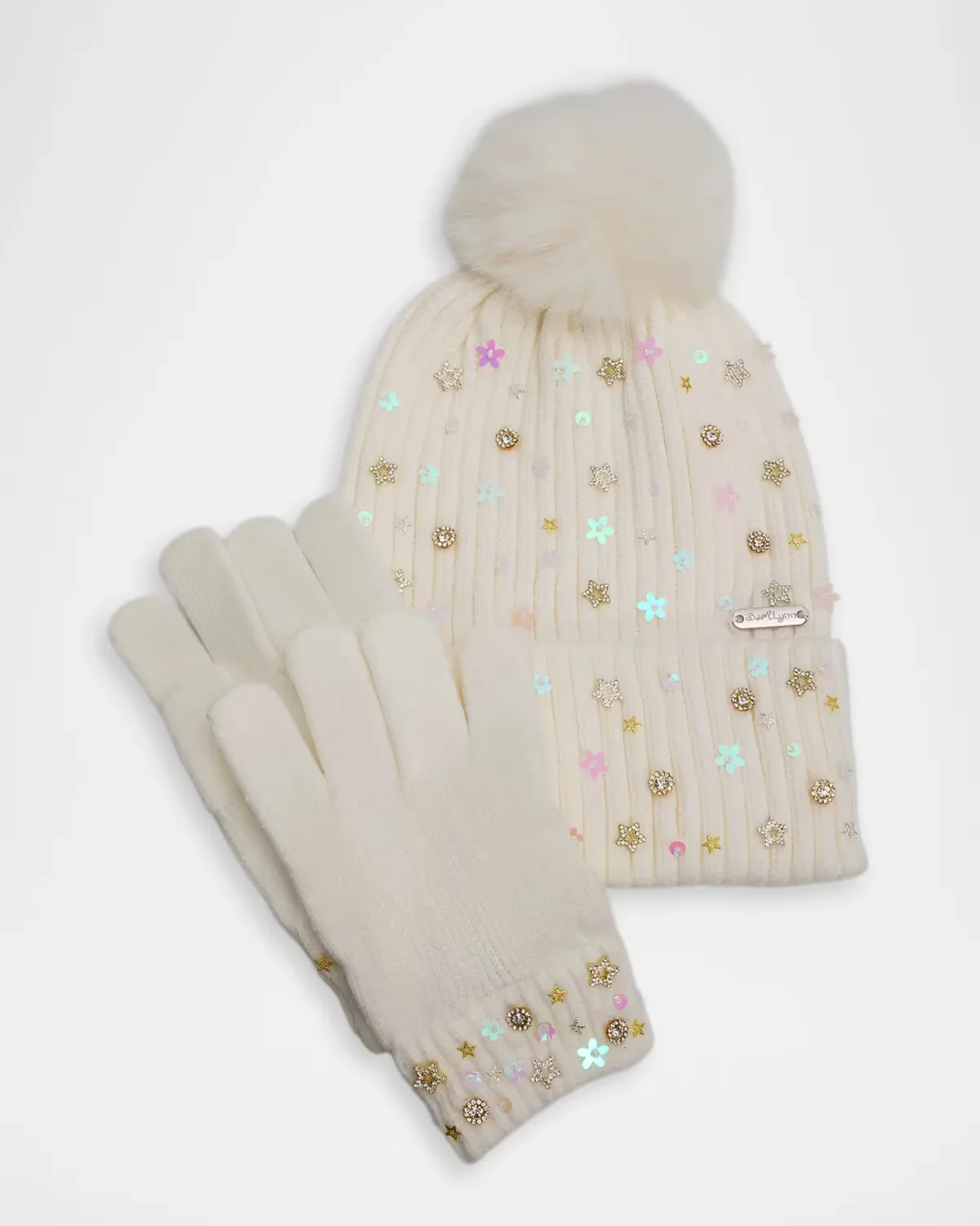 Star Beanie & Gloves Set by Bari Lynn