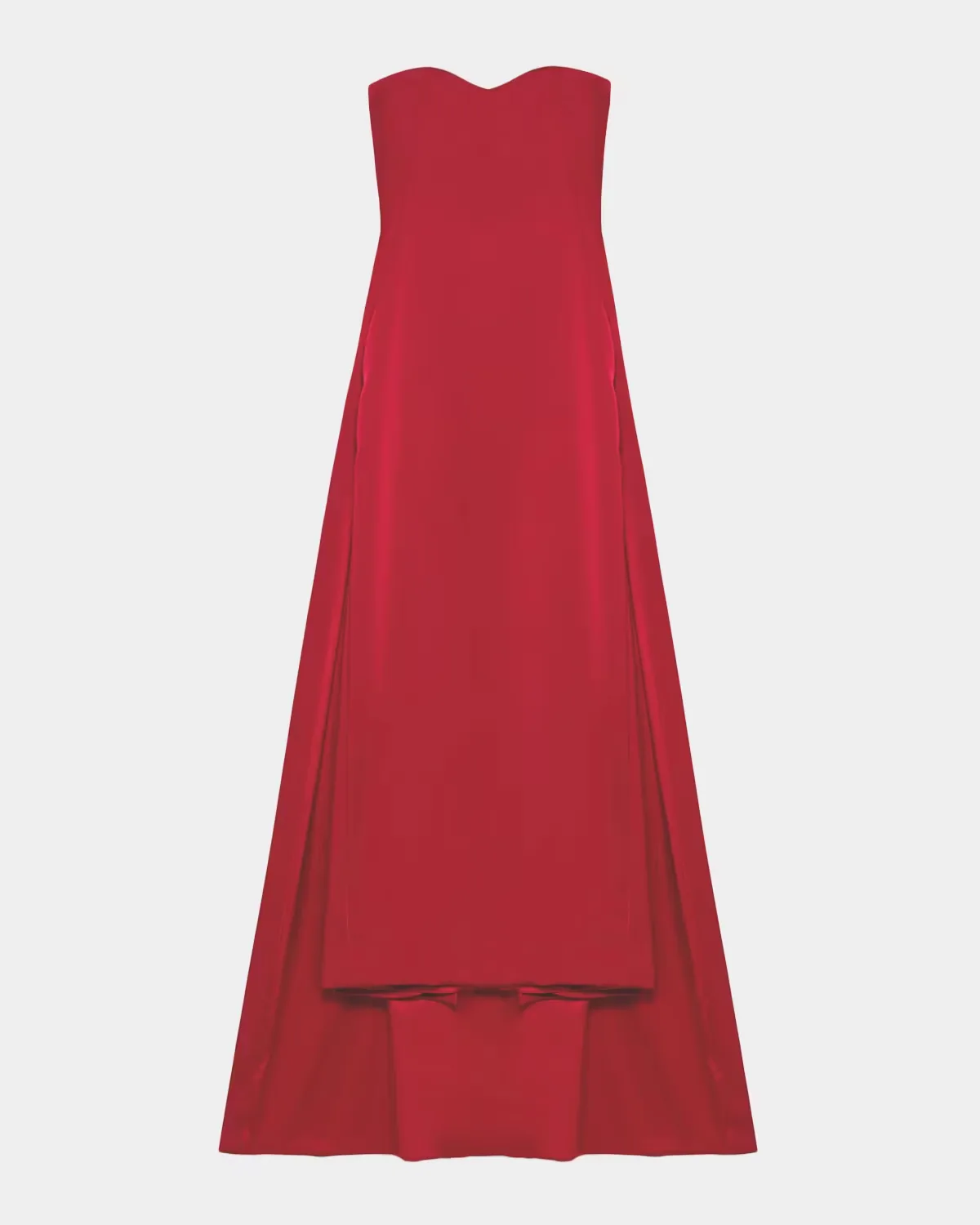 Dinah Satin Column Cape Gown by SIMKHAI
