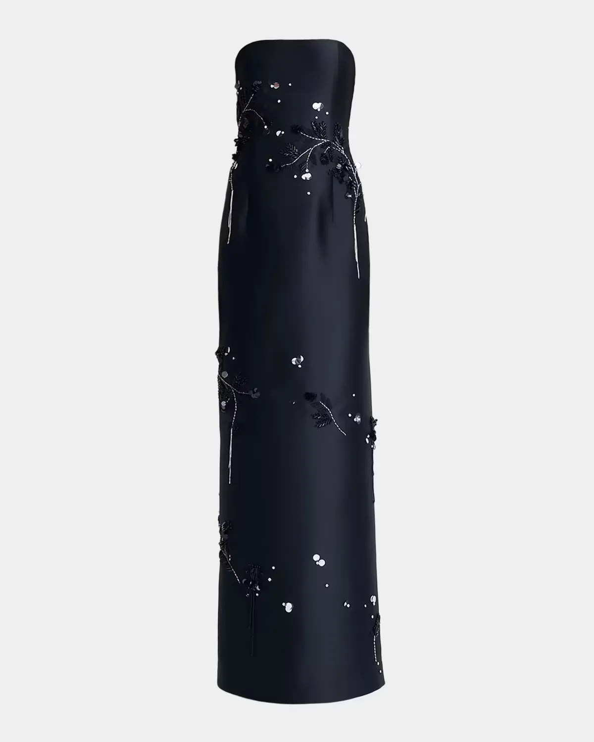 Zirelle Embellished Satin Strapless Column Gown