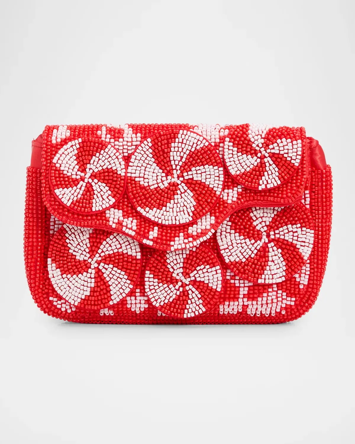 Peppermint Beaded Clutch by Bari Lynn