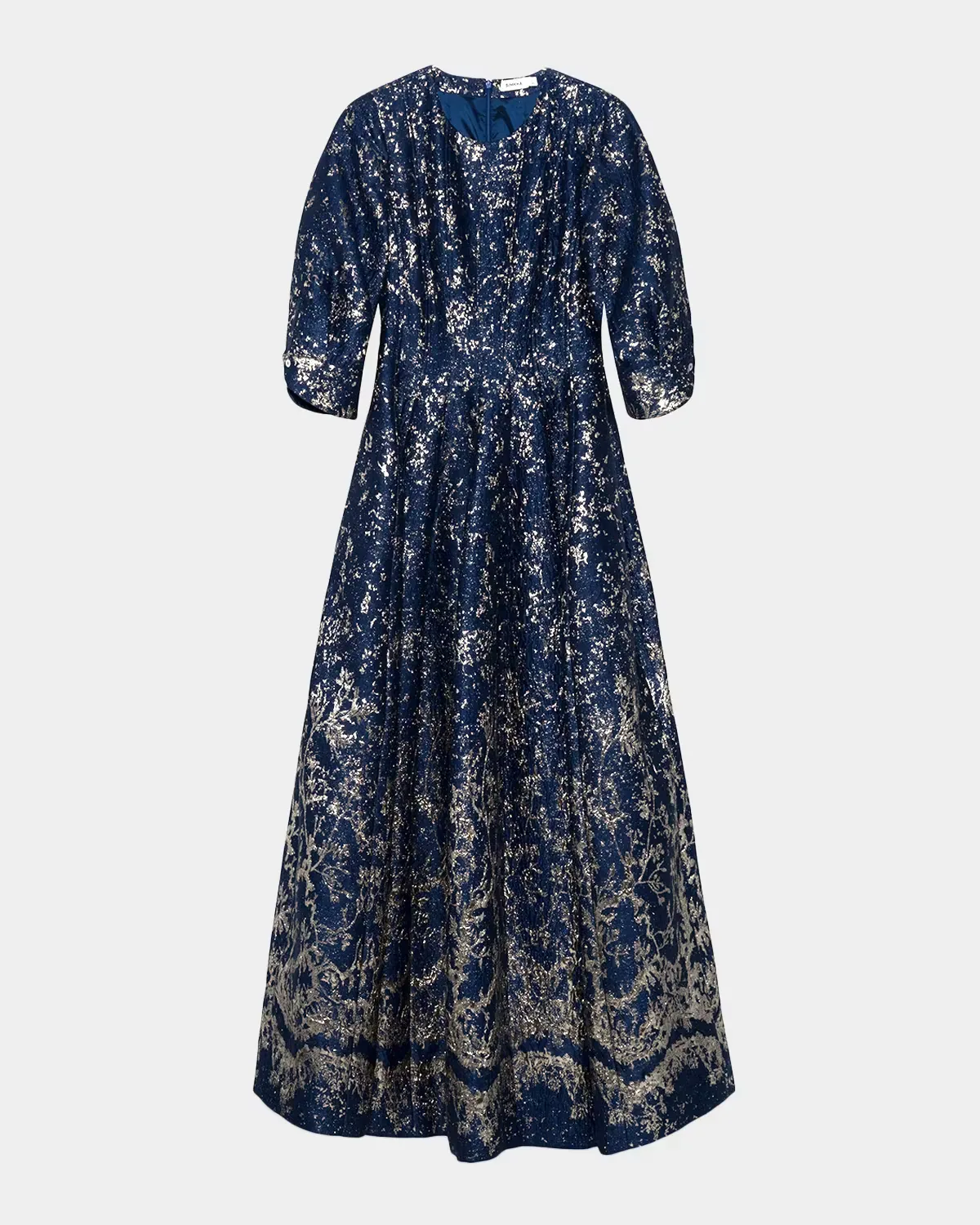 Claravelle A-Line Metallic Jacquard Gown by SIMKHAI