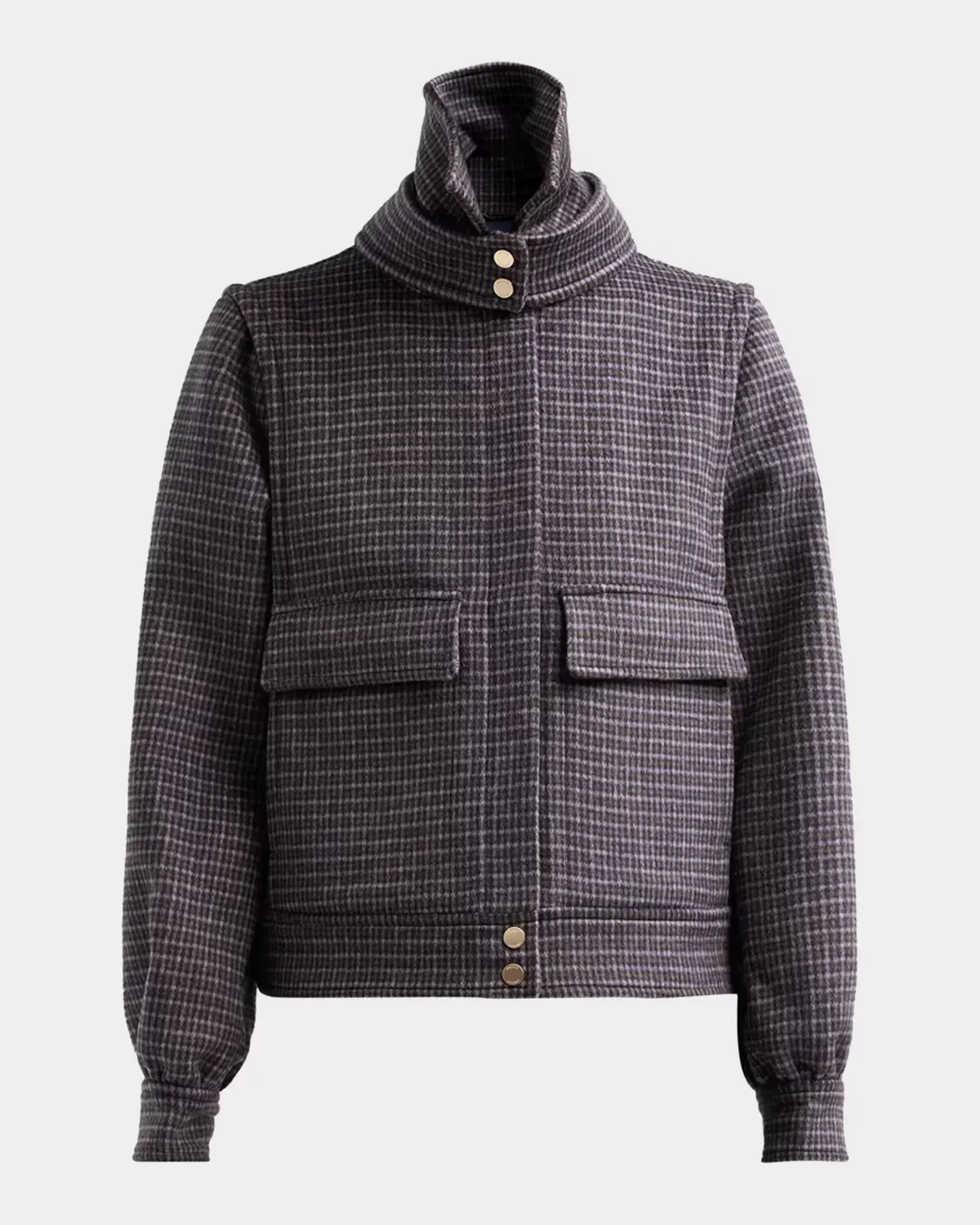 Gene-MC Mini-Check Wool Bomber Blouson by Soia & Kyo