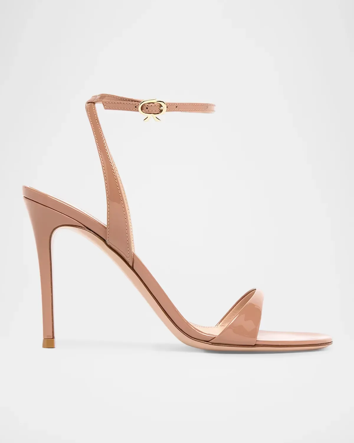 95mm Patent Leather Ankle-Strap Sandals by Gianvito Rossi