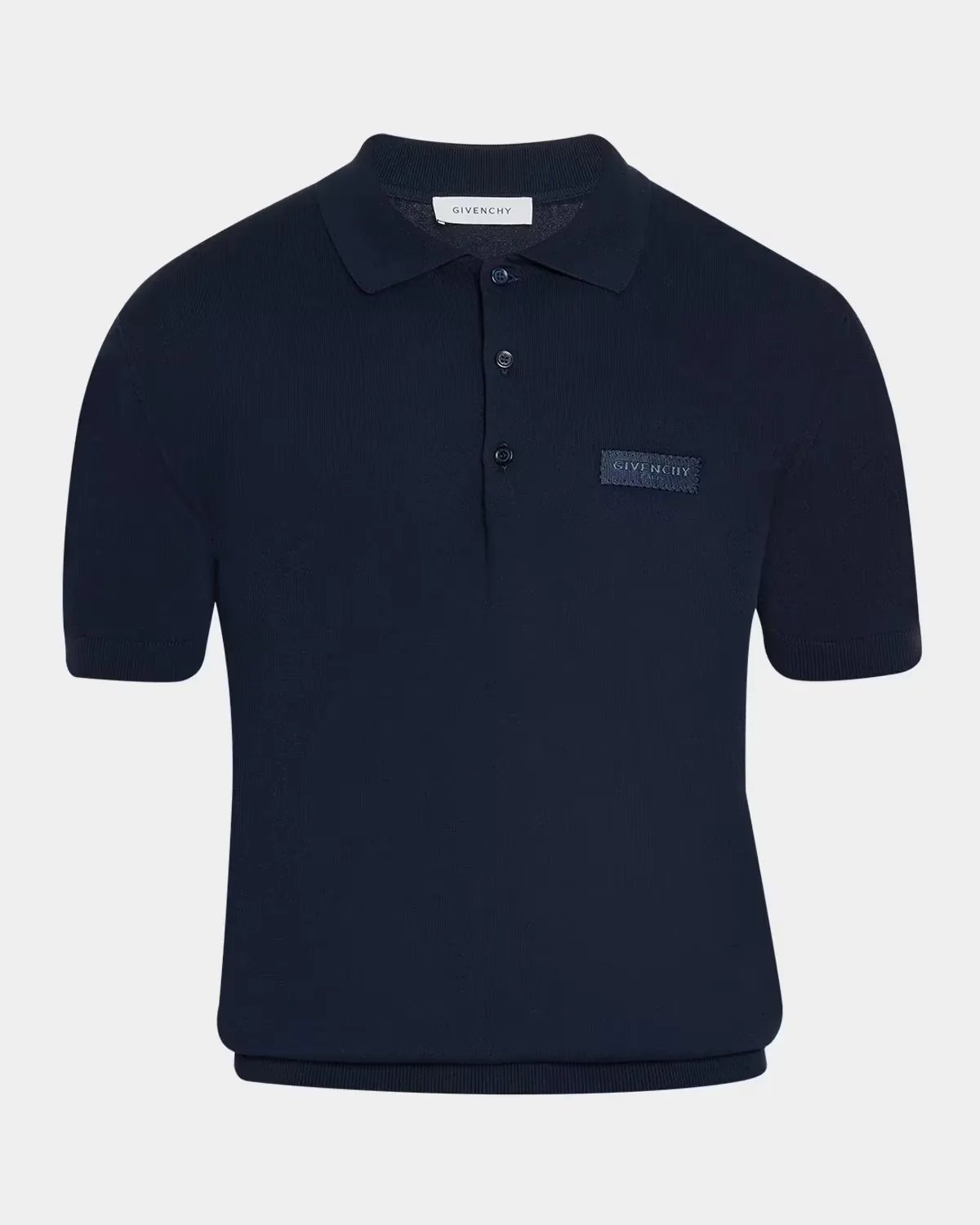 Grosgrain Logo Cotton Knit Polo Shirt by GIVENCHY