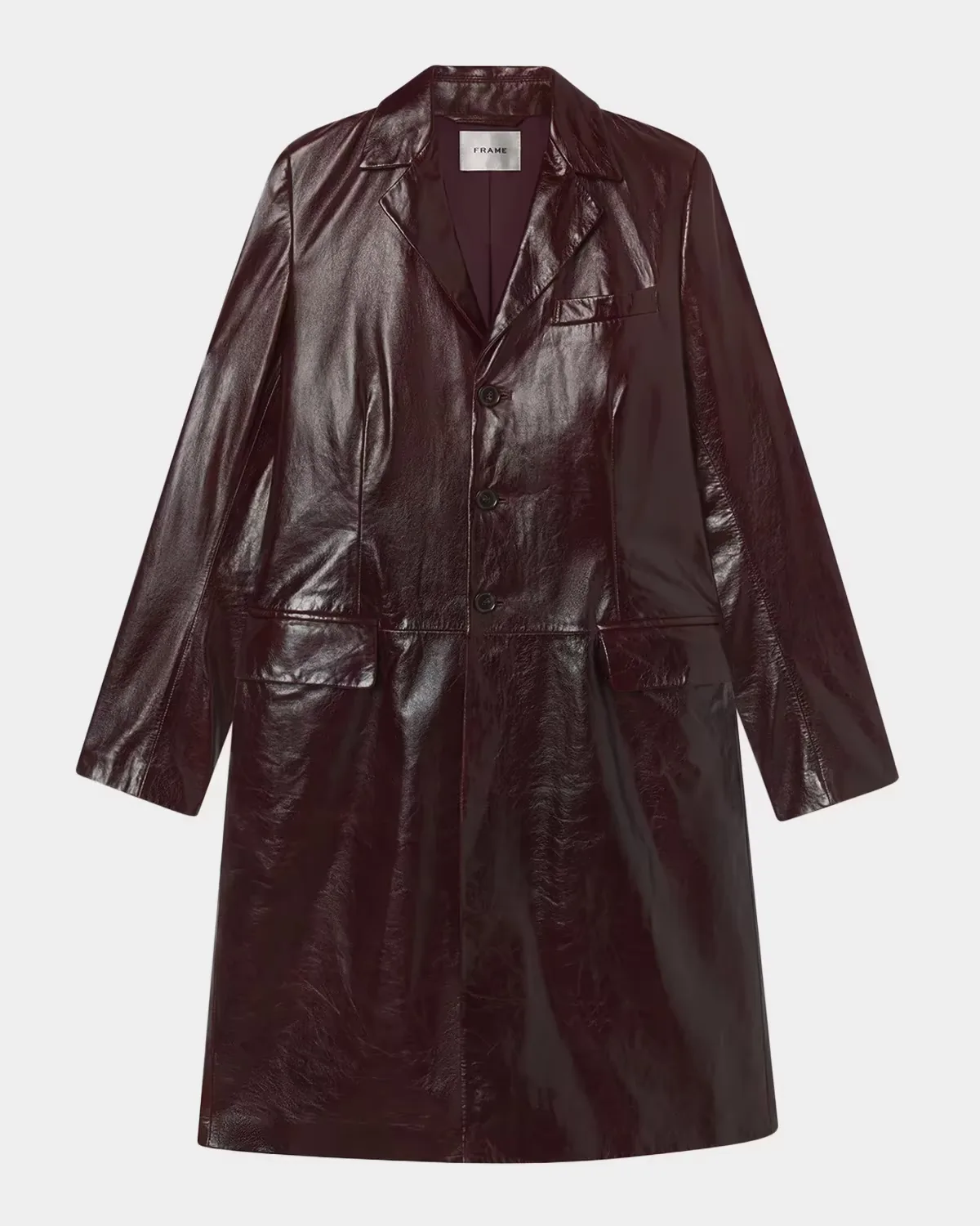 The Veda Leather Trench Coat by FRAME