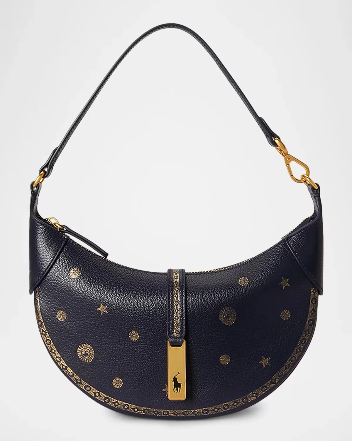 Stamped Leather Shoulder Bag by Polo Ralph Lauren