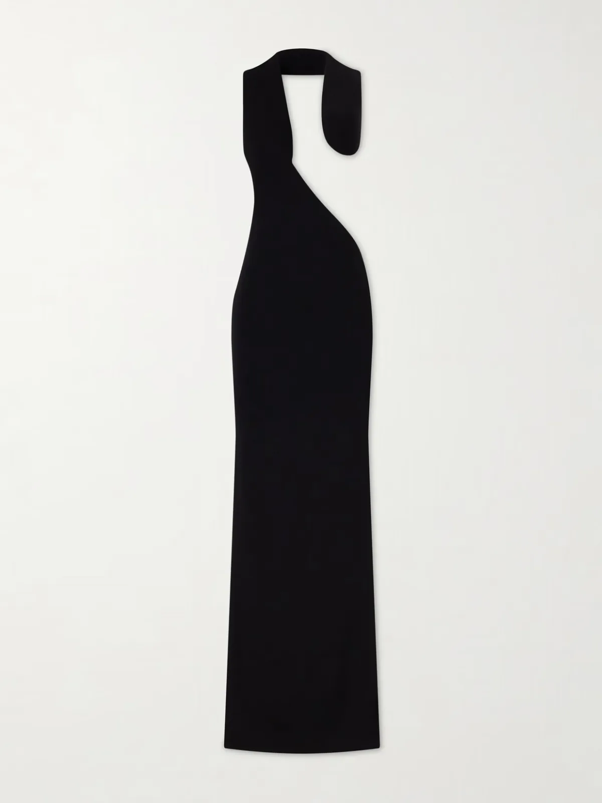 - Asymmetric Open-back Jersey Gown -
