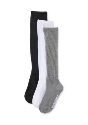 3-Pack Pointelle and Ribbed High Slouchy Socks by Sam Edelman