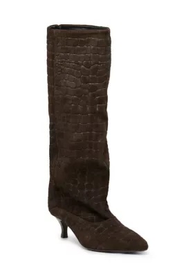 Roxla Croc Embossed Tall Boots by Dolce Vita