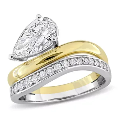 Lab Created Diamond Ring in 14k Two-Tone Gold by Belk & Co