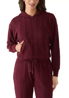 Mock Neck Hooded Pullover Sweatshirt by Oak & Trellis