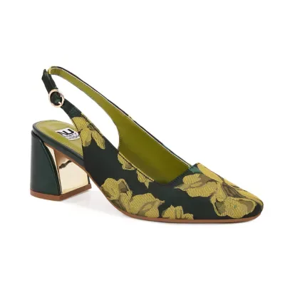 Reeba Multi Floral Print Block Heel Slingback by Ninety Union